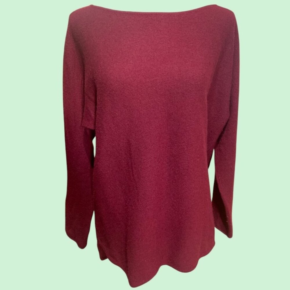 Charter Club Luxury Women's Burgundy 100% Cashmere Sweater